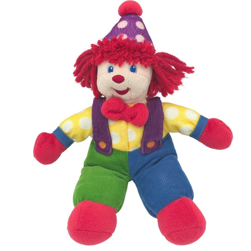 Vintage Gymboree 2006 Clown Plush Kids Baby Stuffed Doll Toy - 12"